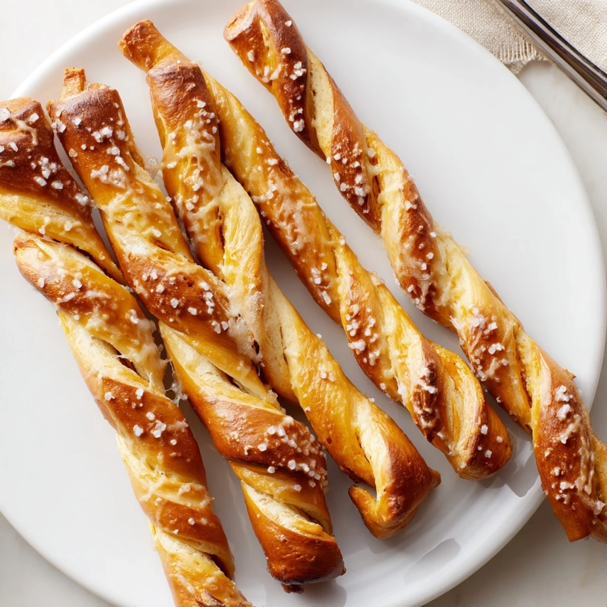 Soft Sweet Potato Cheddar Pretzel Sticks, warm and golden with a savory kick.