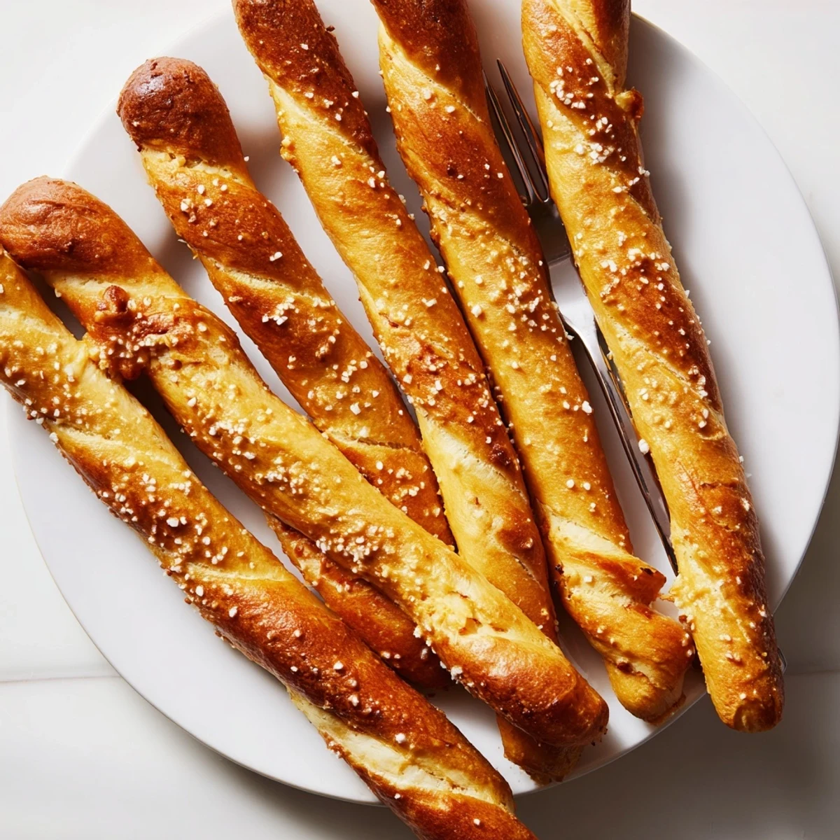 Golden-brown Sweet Potato Cheddar Pretzel Sticks, perfect for snacking or entertaining friends. 