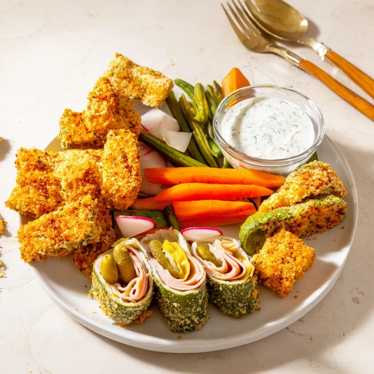 Delight in tangy flavors with crunchy fried pickles and pickled-wrapped bites for Pickle Lovers Meal.  