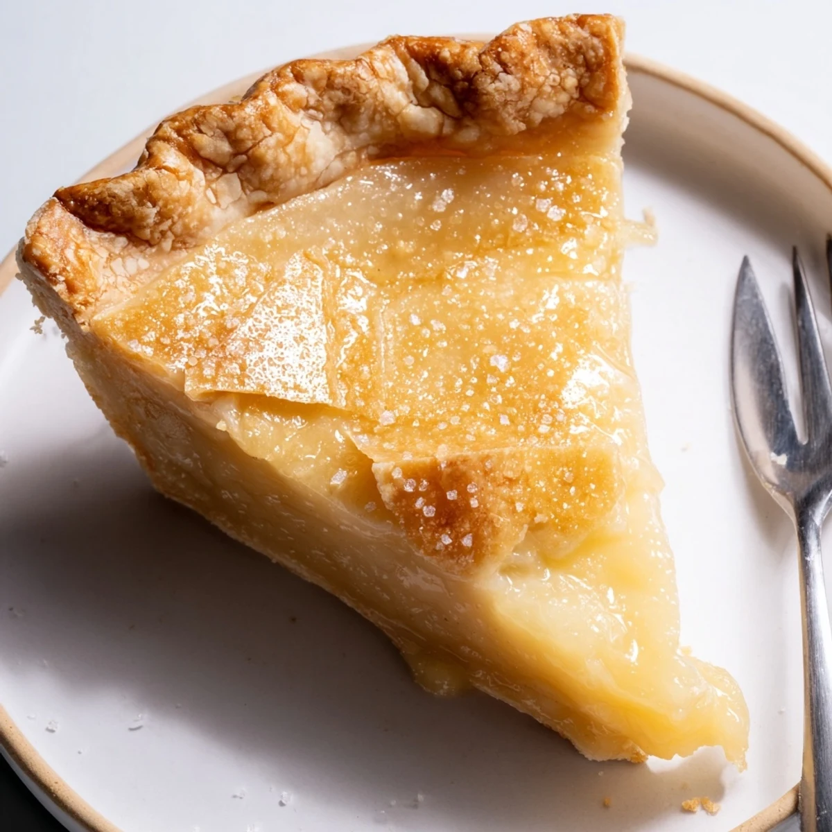 Creamy water pie with a flaky crust, perfect for nostalgic dessert lovers.  