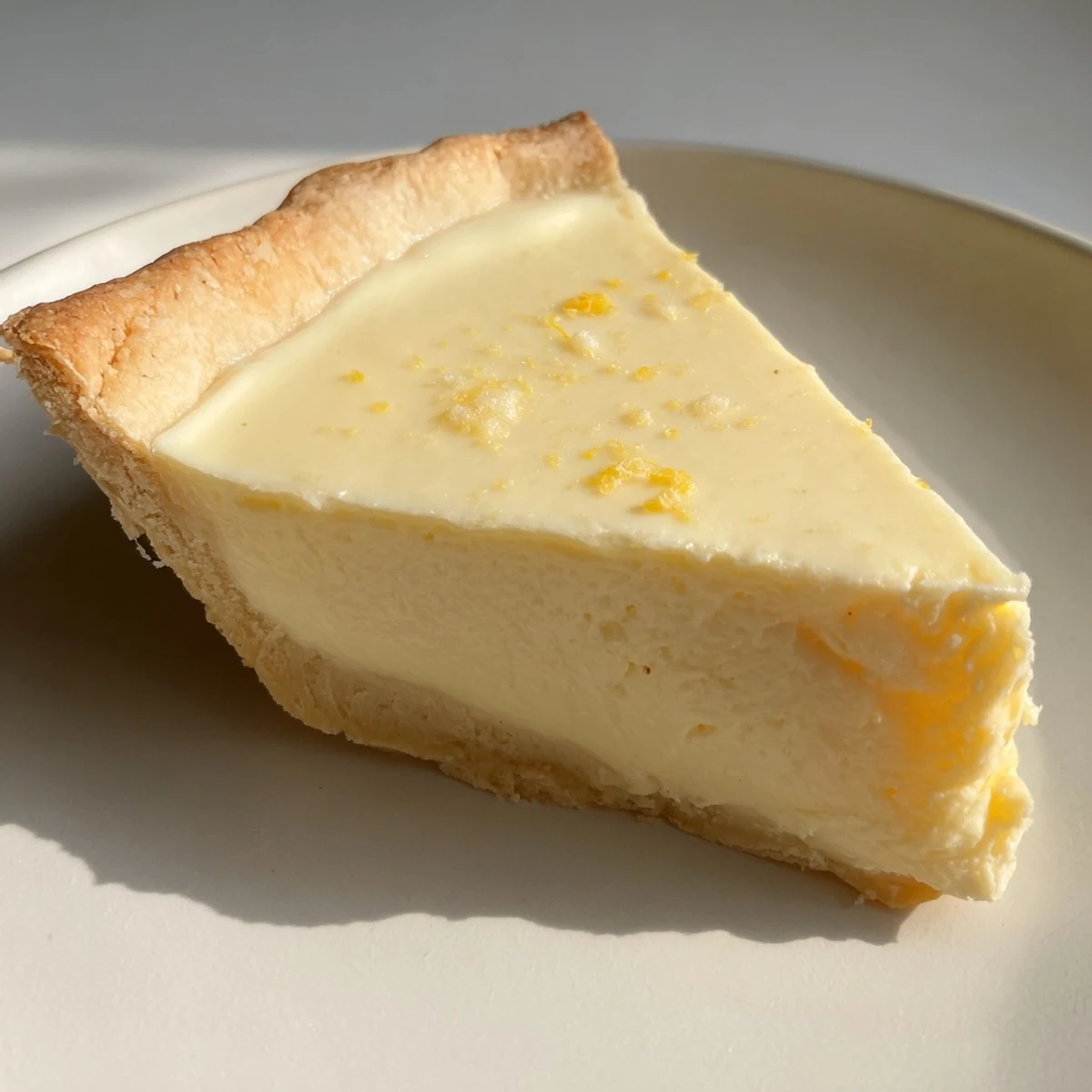 Golden-brown Water Pie, baked until bubbly, ready to slice for a comforting, easy dessert.