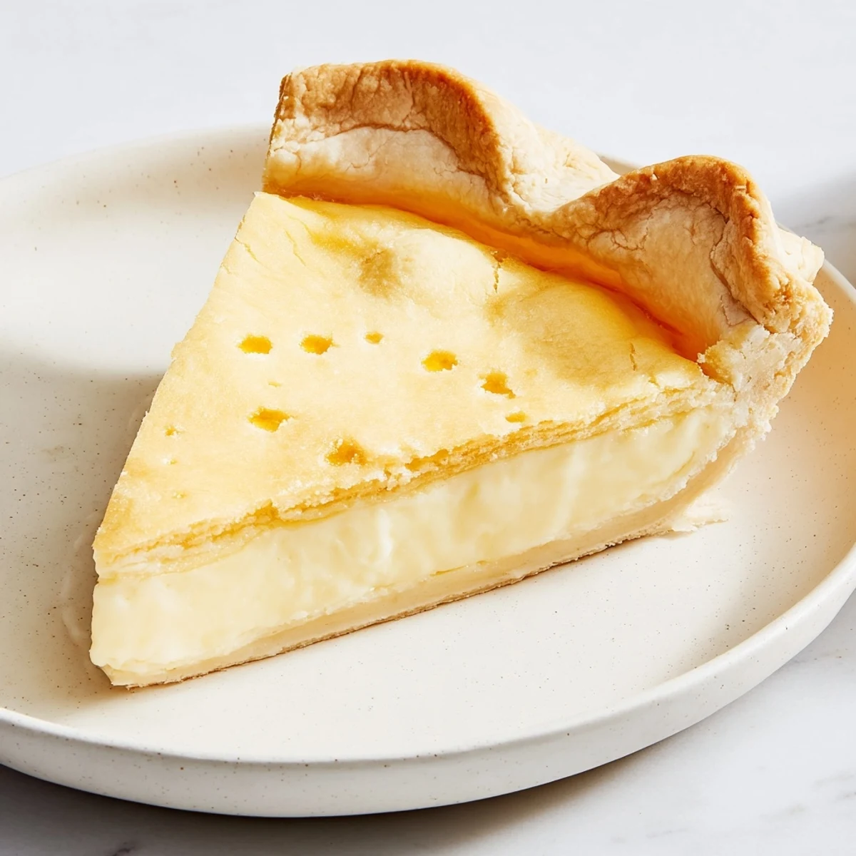 Homemade Water Pie, cooling after baking, the simple, classic dessert for any occasion.