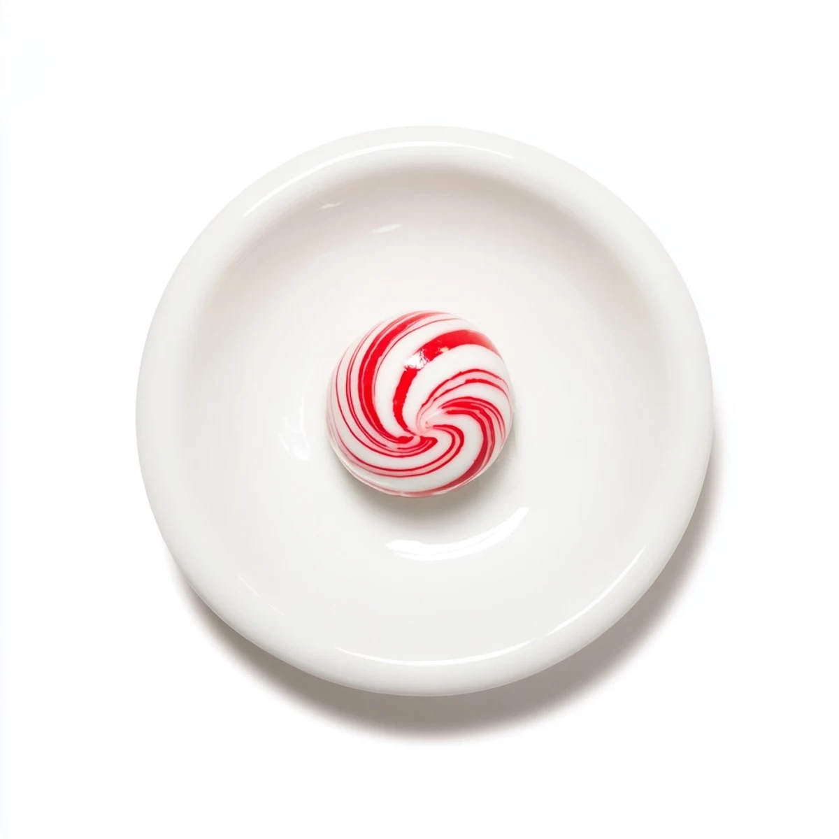 No-Bake Peppermint Candy Bowl, an eye-catching edible centerpiece, ready to be filled with candies.