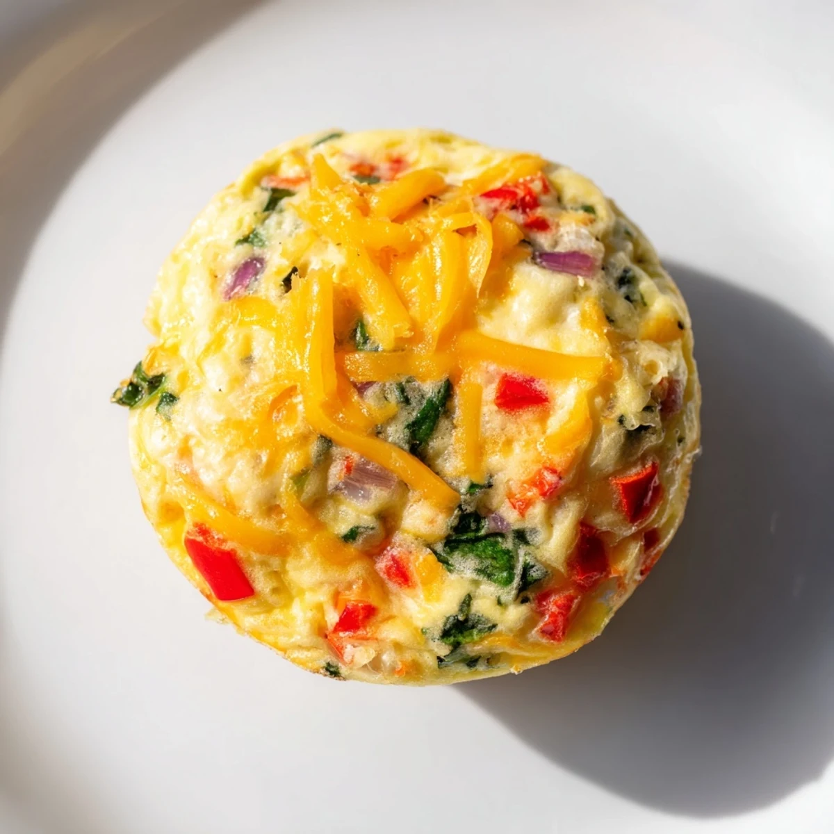 A close-up of Easy Christmas Morning Egg Muffins, perfect for a festive, healthy breakfast.