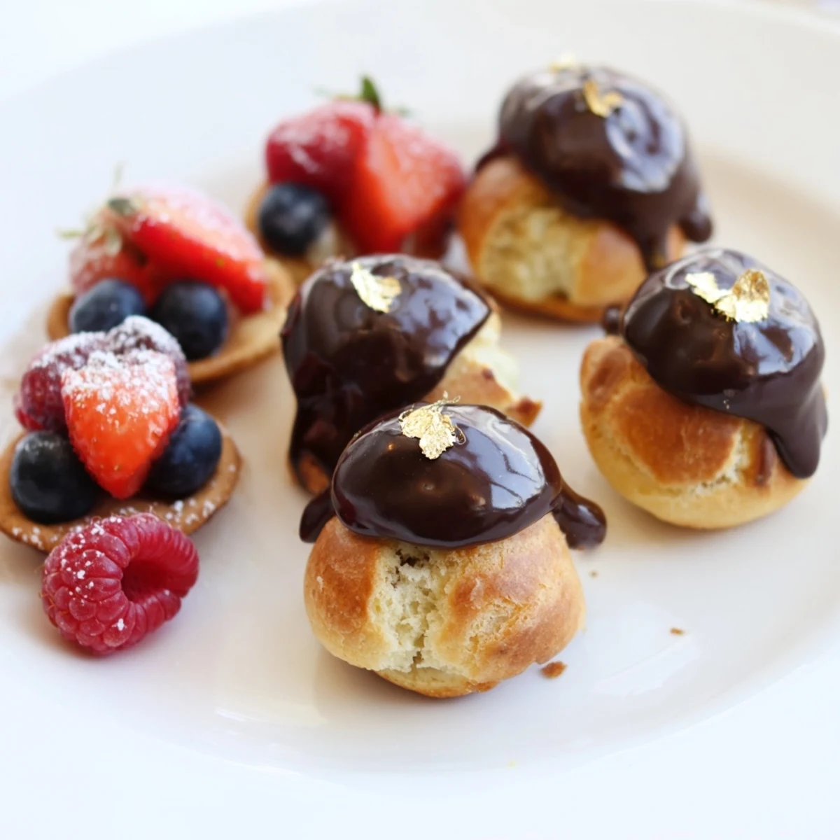 Close-up of vibrant Piste de Train Mignardises, showcasing mini pastries like a sweet dessert landscape.