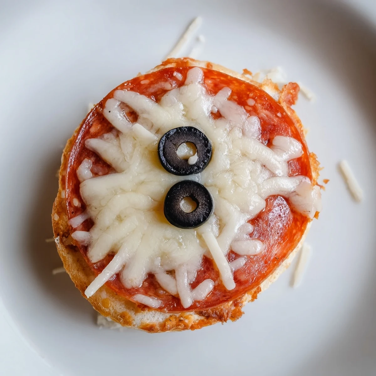 Santa Belt Mini Pizza Bites: Cheesy, festive appetizers with pepperoni belts and olive buckles, ready for your holiday party.