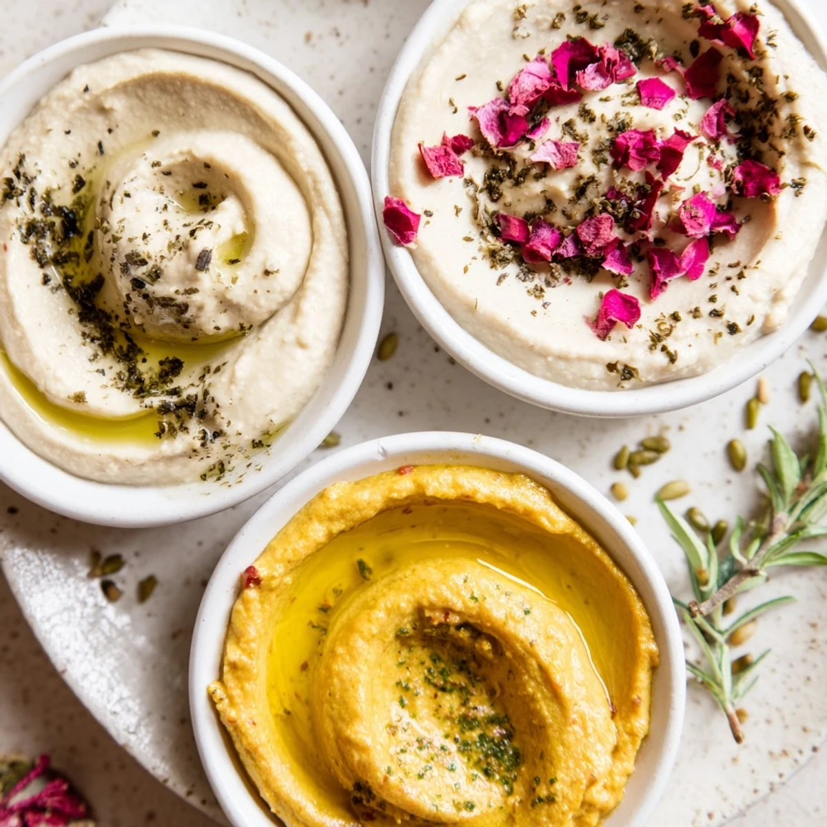 An inviting overhead shot shows the delicious layers of a Moroccan Tile Mosaic appetizer platter ready to be shared.