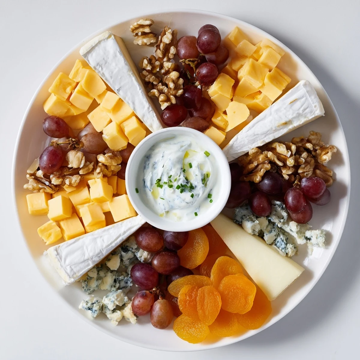 Explore creamy brie, crumbly blue cheese, and more on this festive Celtic Cross Cheese Platter.