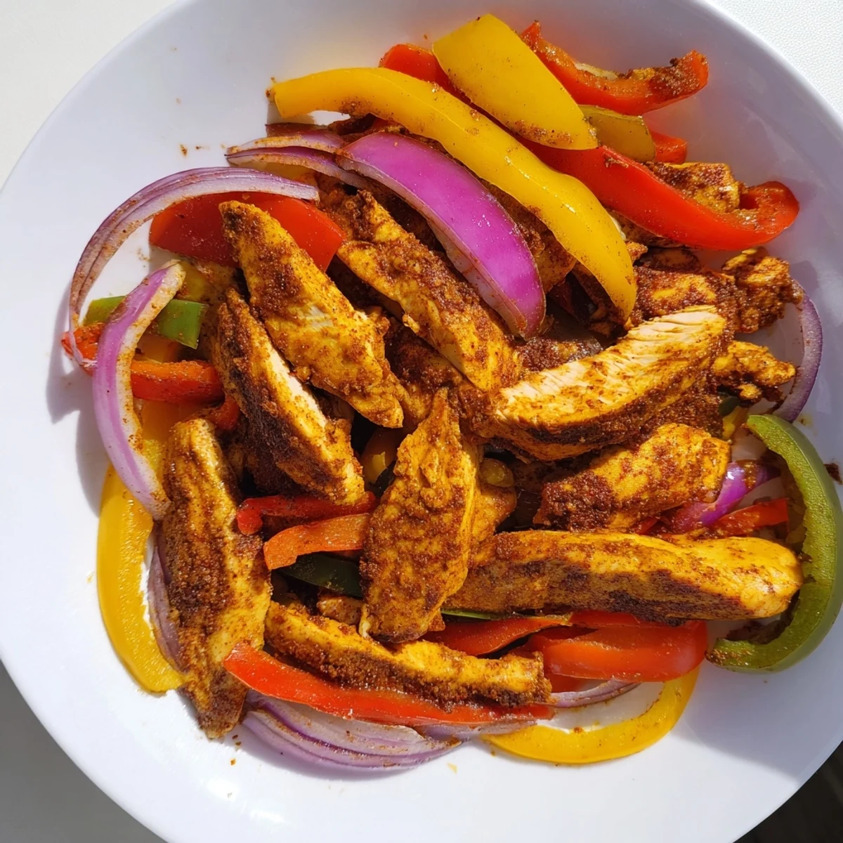 Homemade chicken fajita sheet pan, served with warm tortillas and fresh cilantro, is a delicious complete meal.
