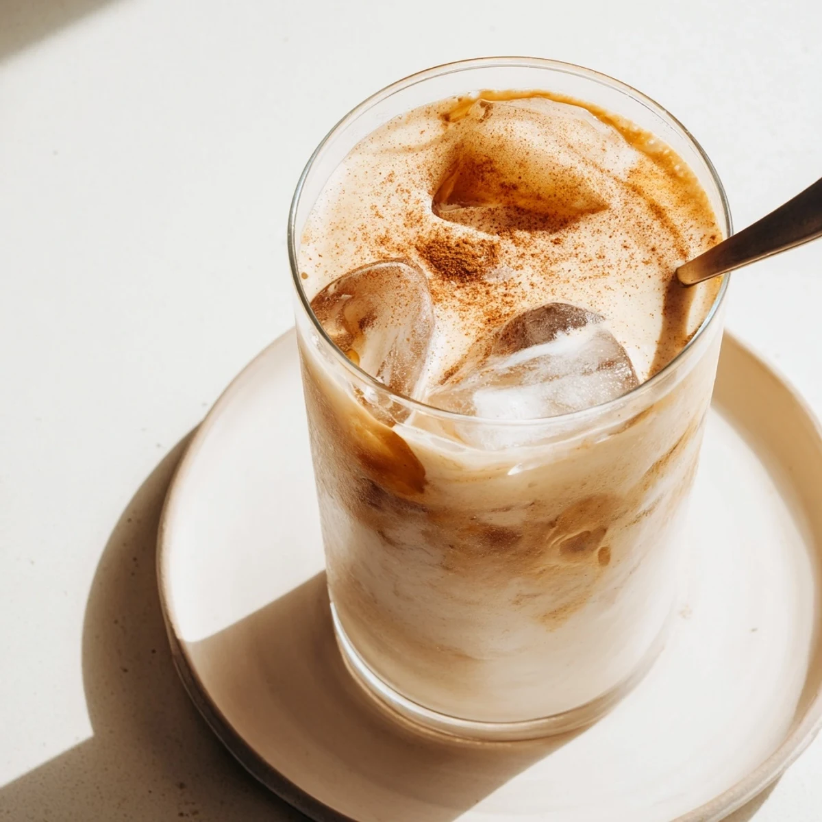 Cold and invigorating, this Proffee Power Blend features frothy highlights and icy, chilled coffee.