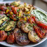 Grilled Veggie Platter Hummus