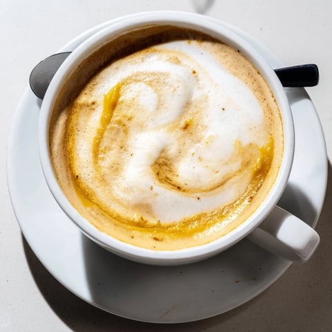 Savory Onion Latte topped with frothy milk, perfect for adventurous coffee lovers.  
