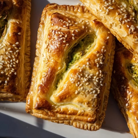 Flaky golden Broccoli Cheddar Quiche-less Hand Pies, a savory pocket bursting with cheesy broccoli.