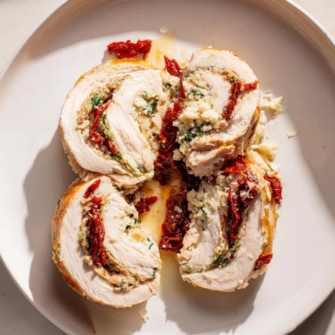 Golden-brown Marry Me Chicken and Stuffing Roulades, tender chicken and herbs, perfect for date night.