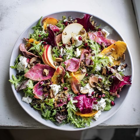 Fresh, vibrant Hot Girl Christmas Salad with glistening balsamic dressing and colorful ingredients.