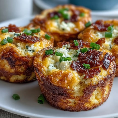 Golden-brown Ranch Bacon Breakfast Egg Bites with melted cheddar and crispy bacon bits in a muffin tin.