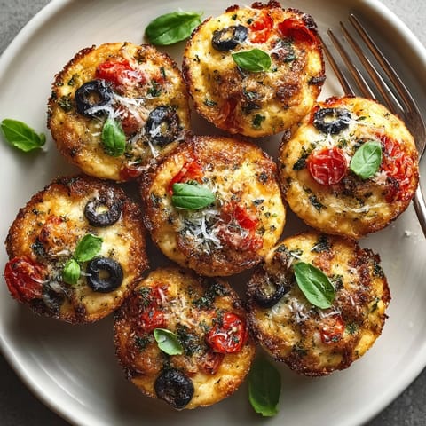 Cheesy Mini Pizza Muffins Bites served warm on a platter, perfect for snacking.