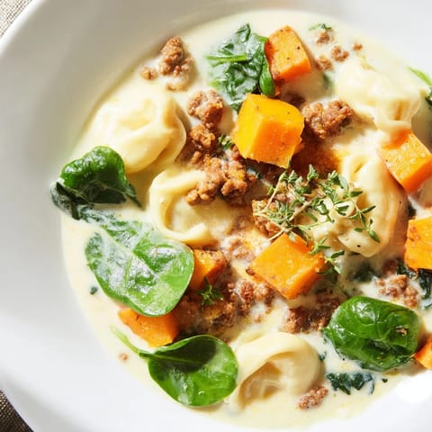 Creamy Sausage Tortellini Soup