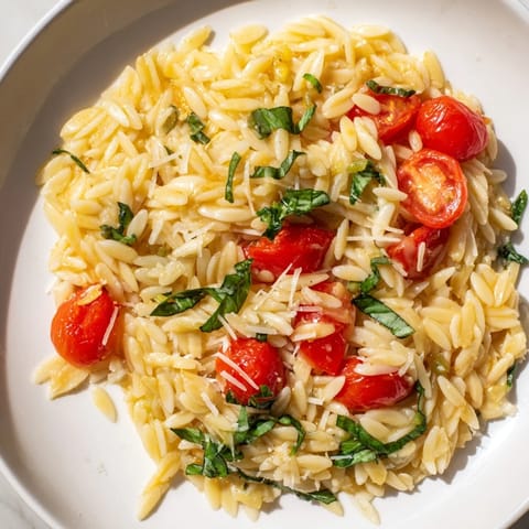 Orzo Tomato Parmesan Dish
