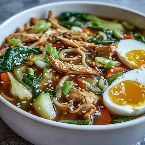 Healthy Miso Chicken Noodle Bowls