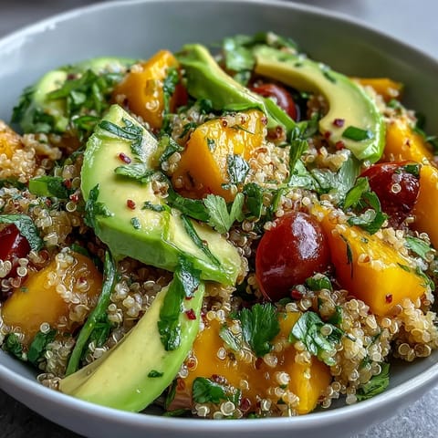 Tropical Mango Avocado Quinoa Salad