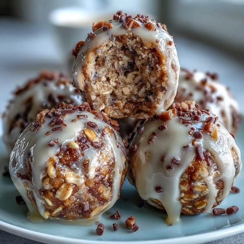 Wholesome no-bake peanut butter oat bites studded with mini chocolate chips and flaxseed for a nutritious treat.