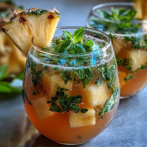 Pineapple Basil Agua Fresca