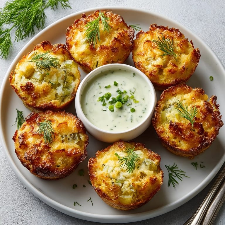 A close-up of the delicious Pickle-Fix Egg & Potato Breakfast Muffins, filled with potato and pickles.