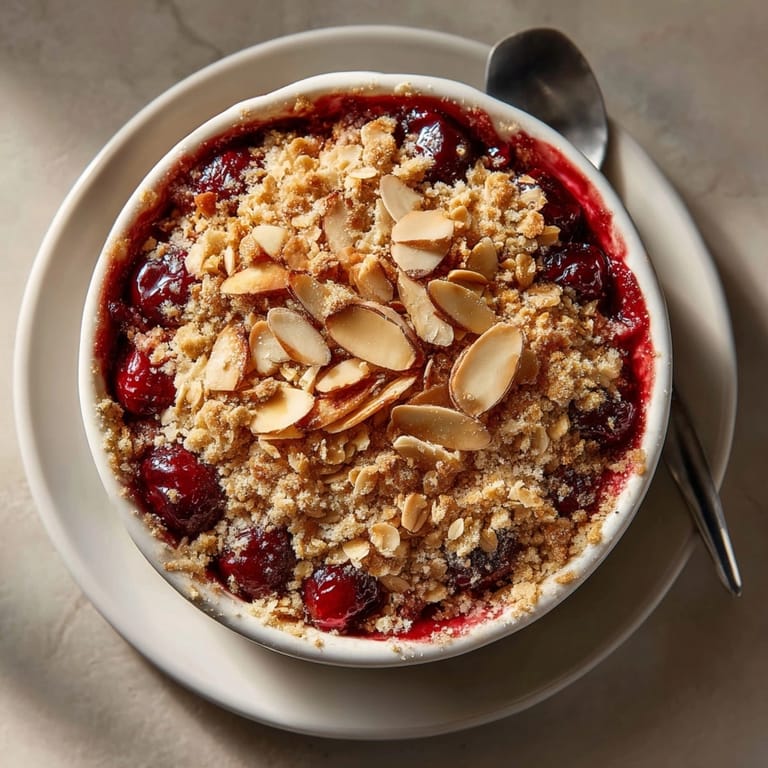 This delicious Cherry-Coded Sour Cherry Oatmeal Bake offers a satisfying breakfast with a warm, baked texture.
