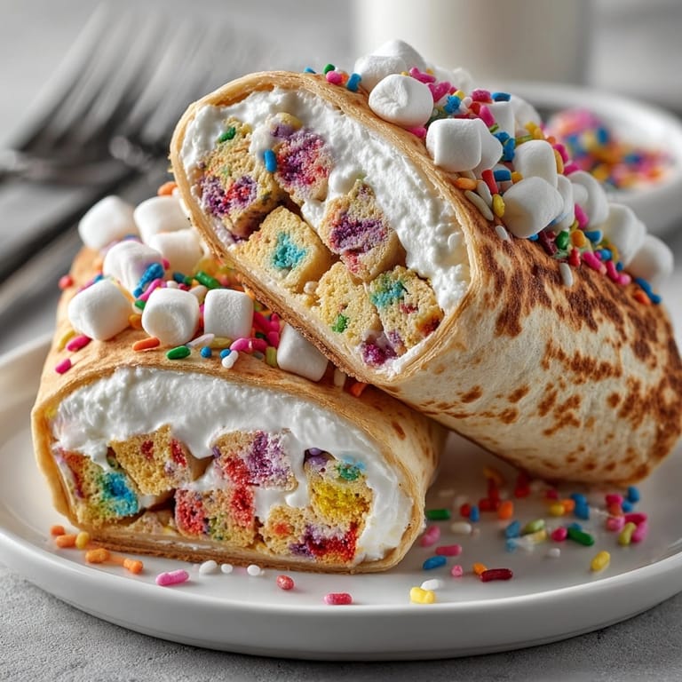 See the perfect, bite-sized Chaos-Style Confetti Birthday Cake Wraps, showcasing a happy birthday treat.