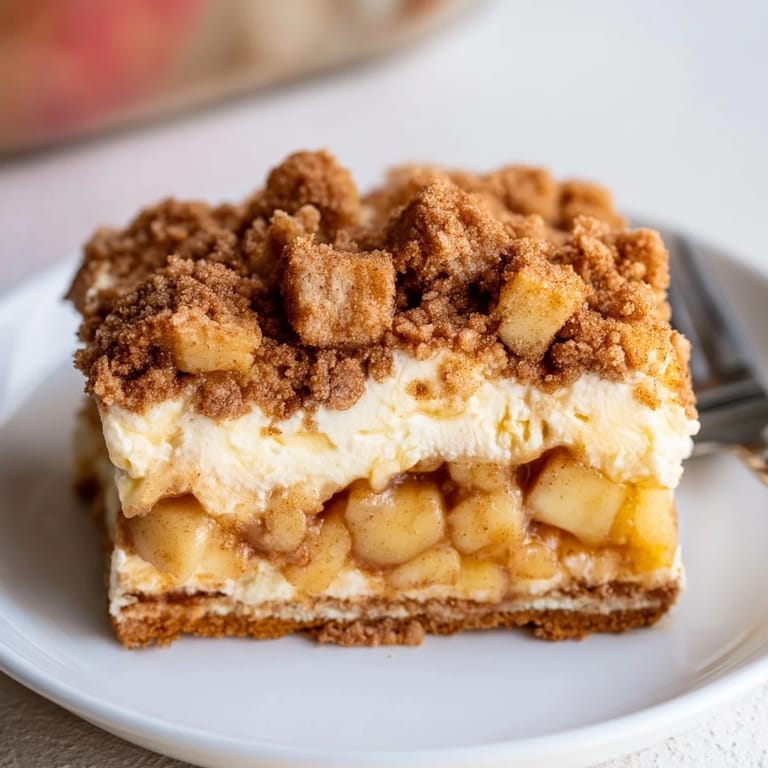 Cinnamon Apple Cheesecake Soda Bars bursting with creamy goodness and warm cinnamon flavor.  