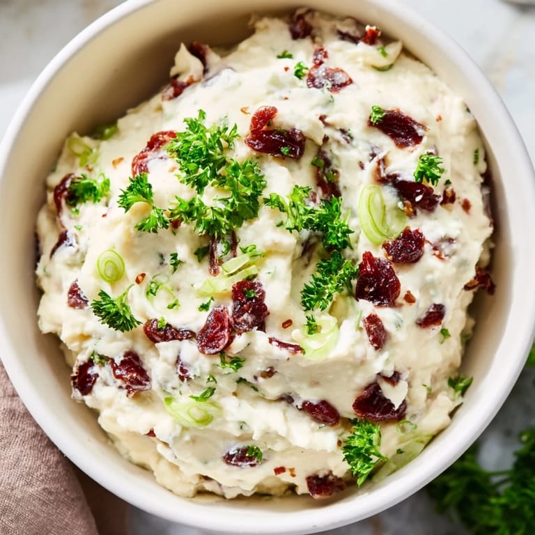A delightful close-up of the fresh and tangy Lightened Holiday Cream Cheese Dip, perfect for any gathering.