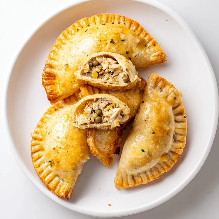 Crisp and golden Chicken Piccata Mini Hand Pies, each perfectly portable bite a burst of lemon-caper flavor.