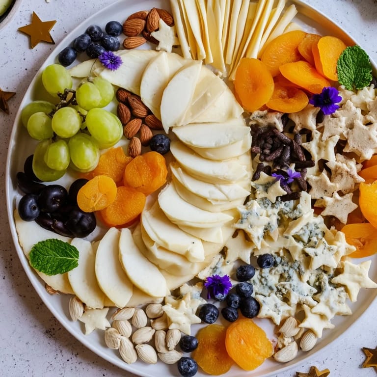 This Crescent Moon Midnight Snack Board boasts a dreamy arrangement of snacks, perfect for late-night enjoyment.