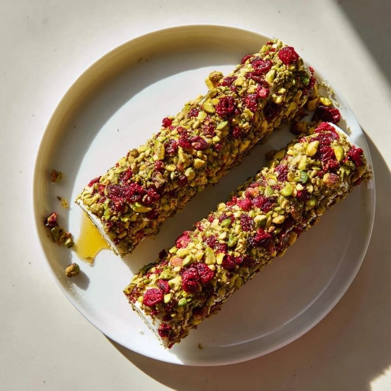 A close-up of vibrant Cranberry Goat Cheese Logs, offering a flavor explosion on every bite!