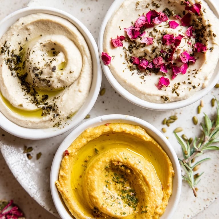 An inviting overhead shot shows the delicious layers of a Moroccan Tile Mosaic appetizer platter ready to be shared.
