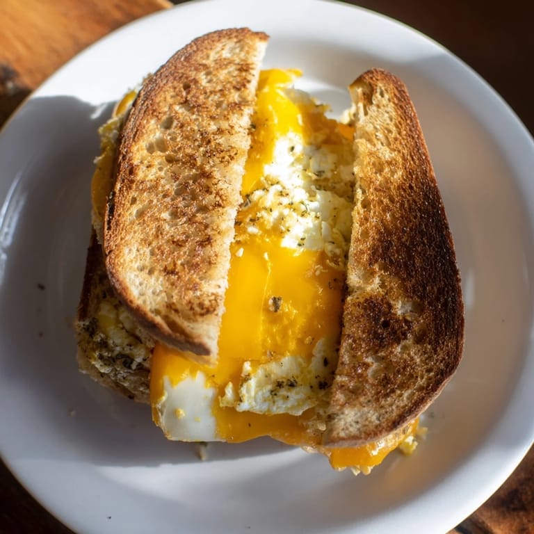 Imagine thick-cut sourdough: a decadent Feta Fried Eggs Grilled Cheese, oozing with cheese.