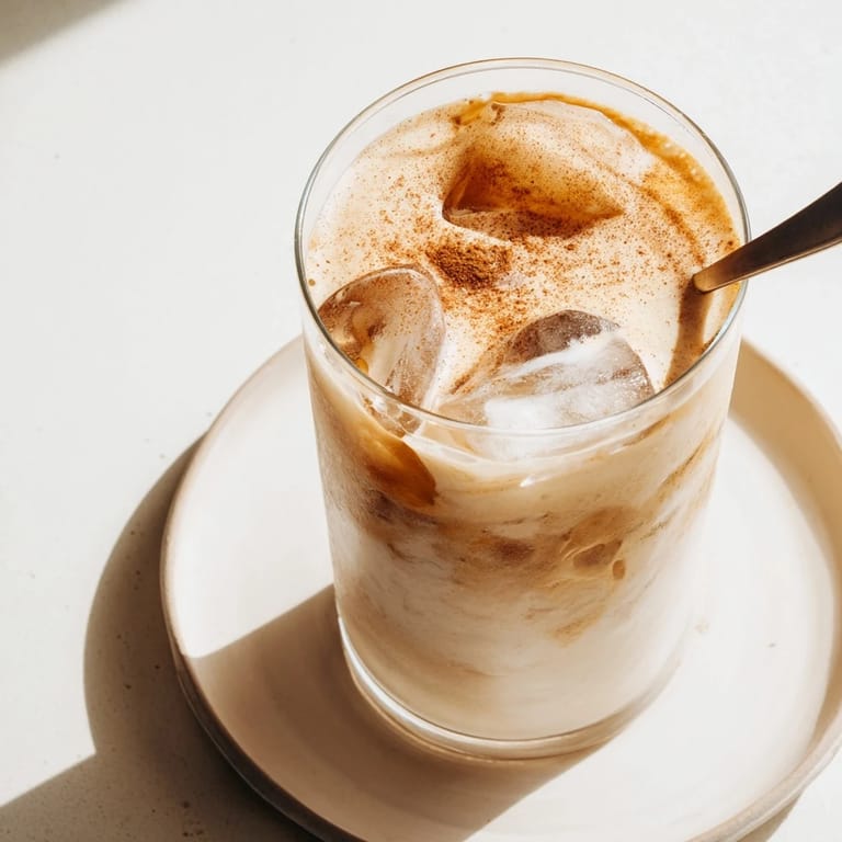 Cold and invigorating, this Proffee Power Blend features frothy highlights and icy, chilled coffee.