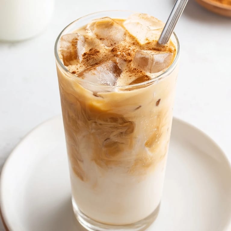 A tall glass reveals a layered Proffee Power Blend, combining cold coffee with a protein-packed shake.