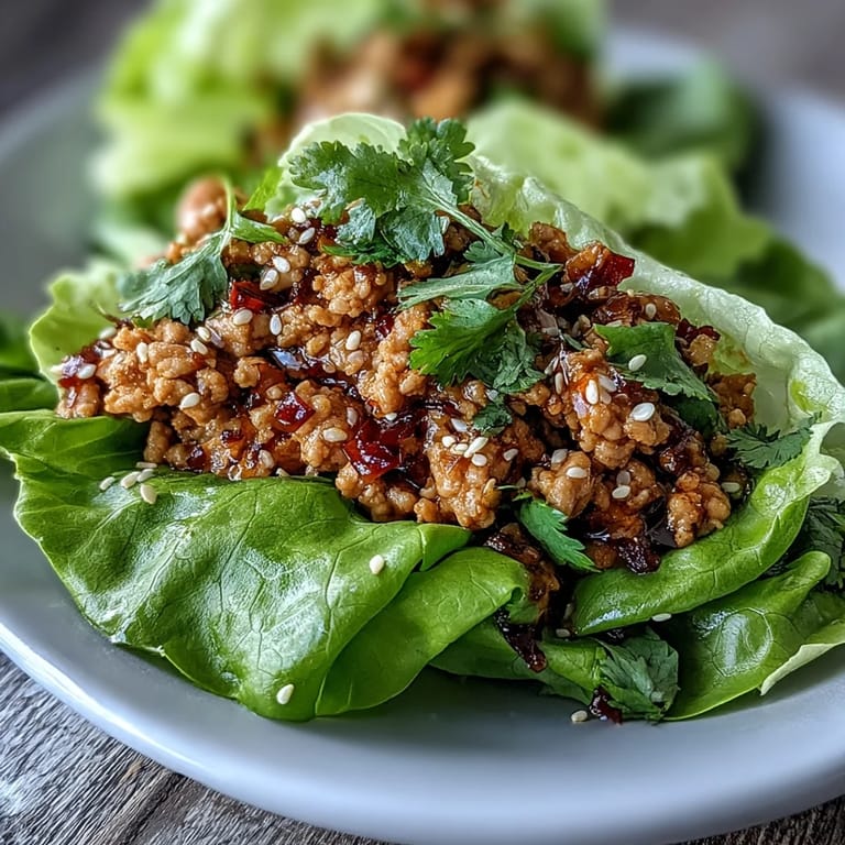 Crisp lettuce wraps filled with savory turkey and paired with crunchy veggie sticks for a satisfying low-carb dish.