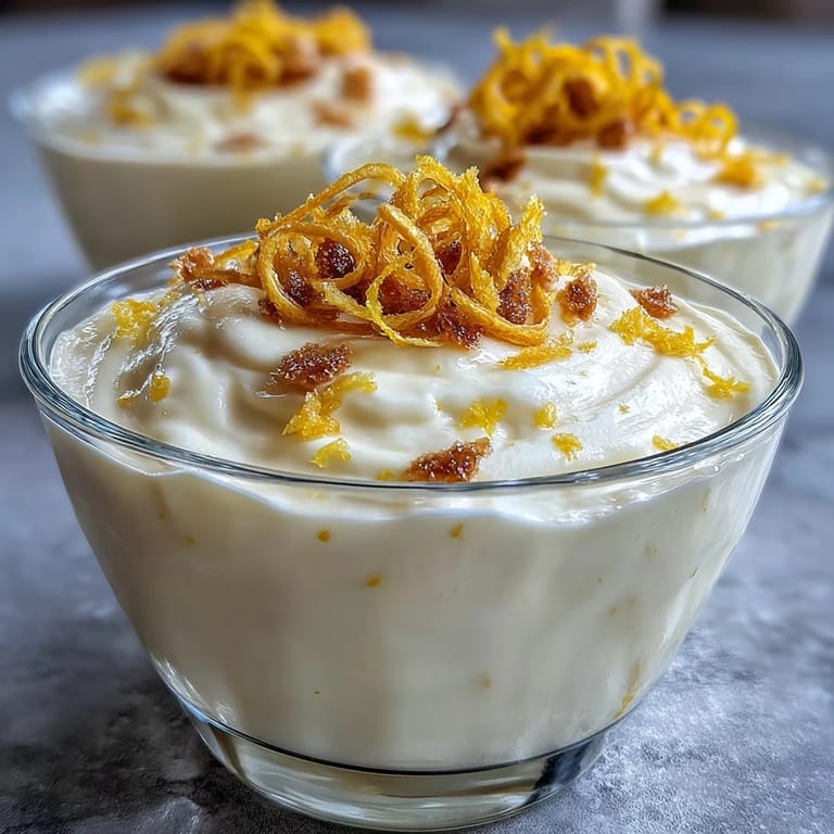 Zesty lemon mousse in individual cups, paired with homemade shortbread cookies for an elegant and light dessert experience.