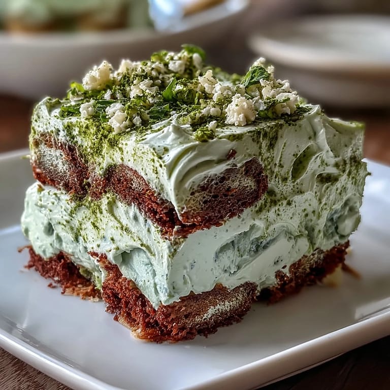 Layers of delicate matcha-infused ladyfingers and airy mascarpone cream create a stunning Japanese twist on classic tiramisu.