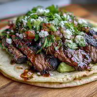 Juicy carne asada piled high in tortillas, a Cinco de Mayo taco bar feast awaits.
